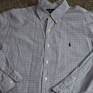Ralph Lauren Men's Navy Plaid Button-Down Shirt